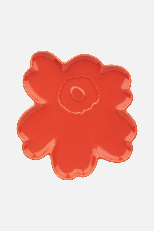 Marimekko Unikko lautanen 20cm - oranssinpunainen
