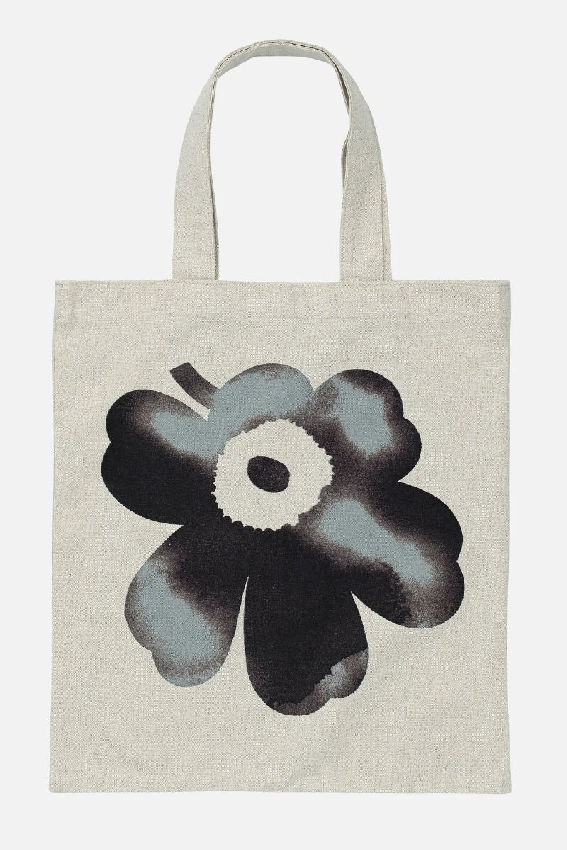 Marimekko Vankka Akvarelli Unikko placement kangaskassi - luonnonvalkoinen / musta