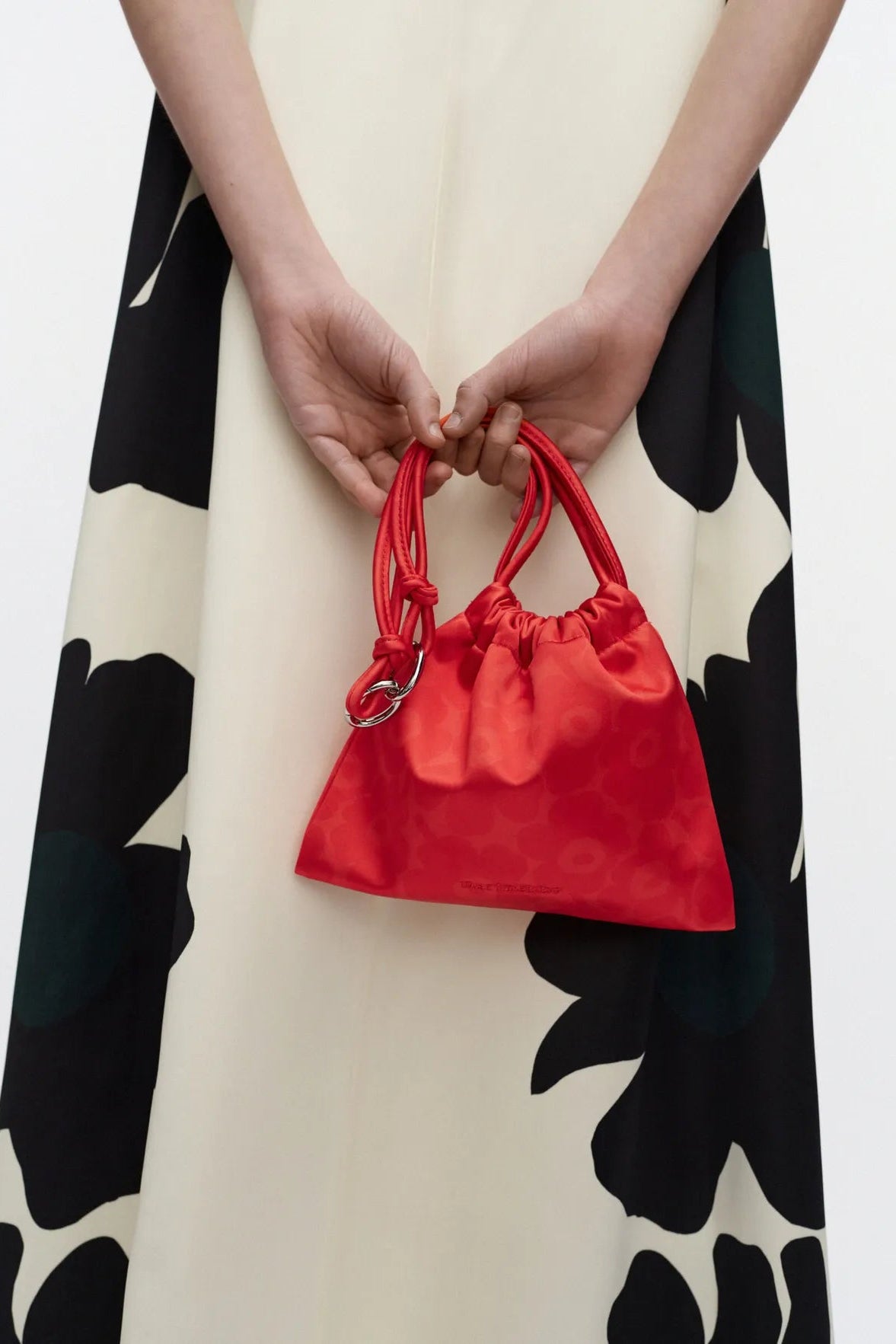 Marimekko Cirra Satin Unikko käsilaukku - punainen