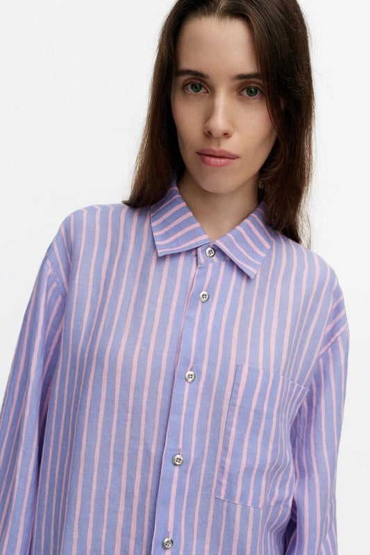 Marimekko Jokapoika 2026 pellavapaita - lila / vaaleanpunainen