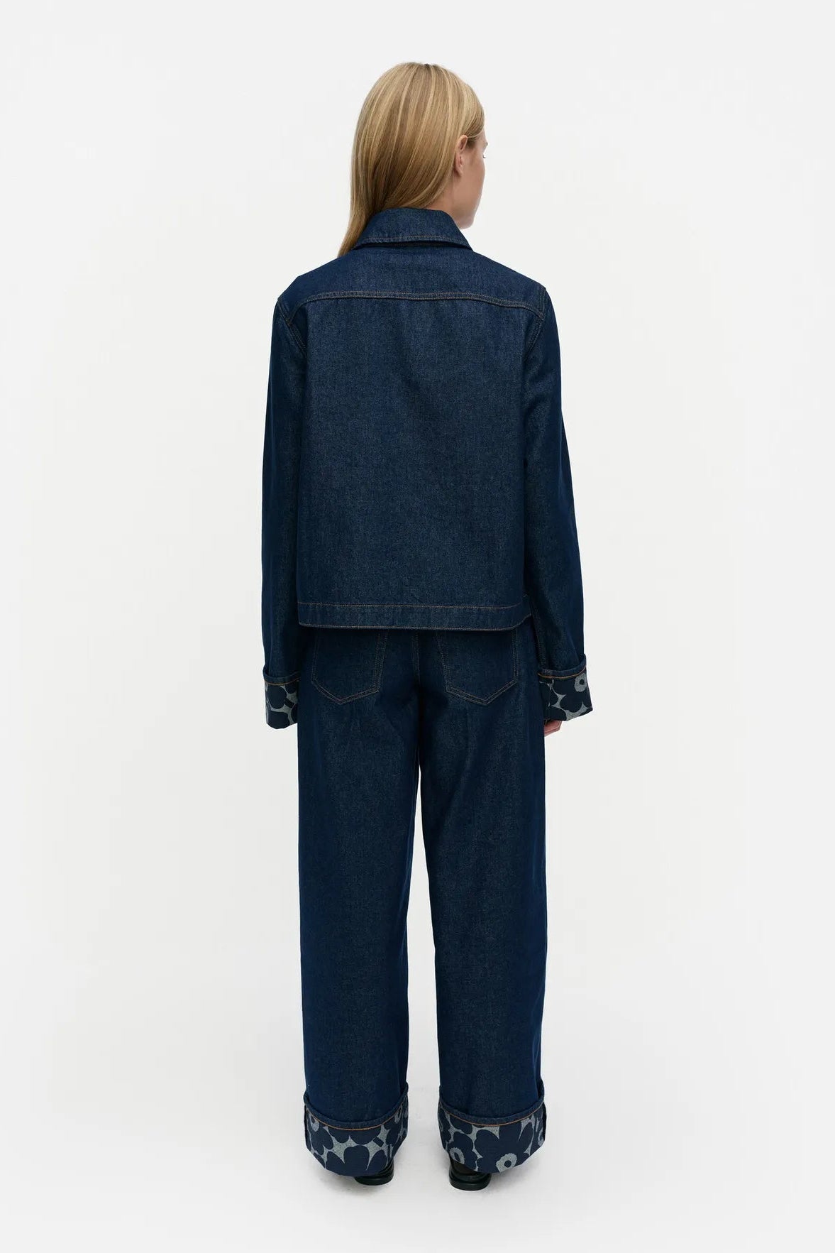 Marimekko Maridenim Käänteet Mini Unikko Farkkutakki - tummansininen