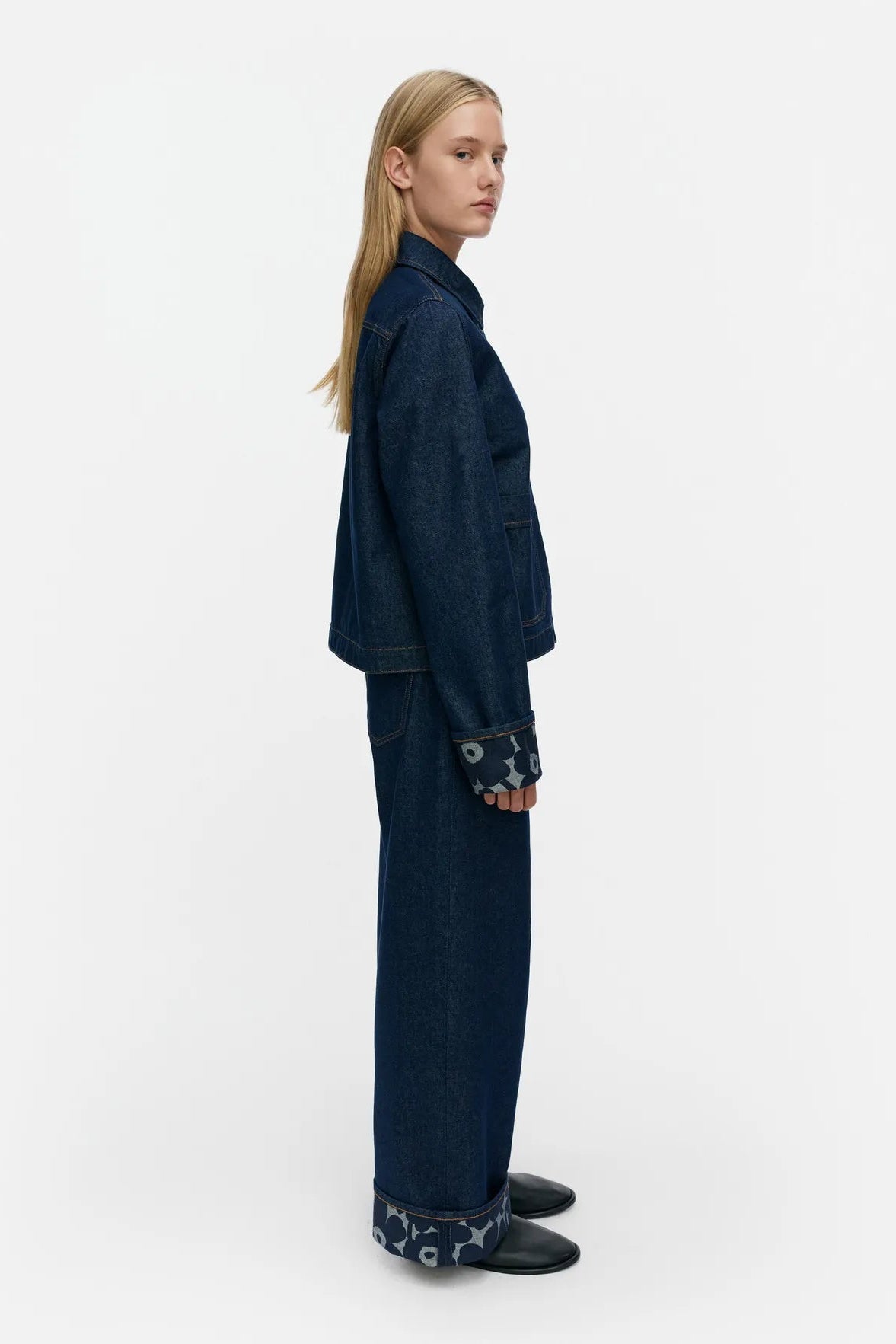 Marimekko Maridenim Käänteet Mini Unikko Farkkutakki - tummansininen
