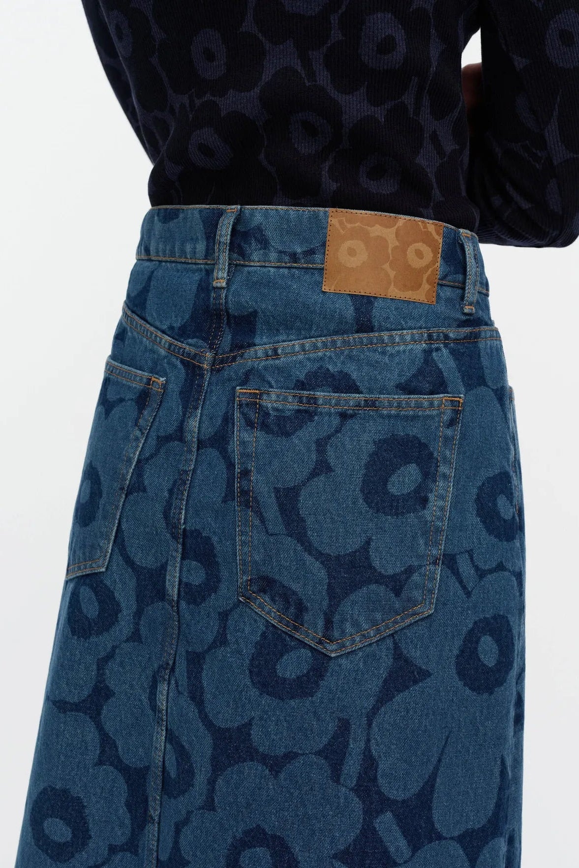 Marimekko Maridenim Kuvastuma Unikko Hame - mid indigo