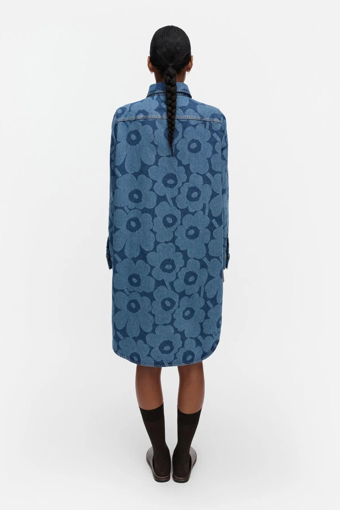 Marimekko Maridenim Näkemys Unikko Mekko - mid indigo