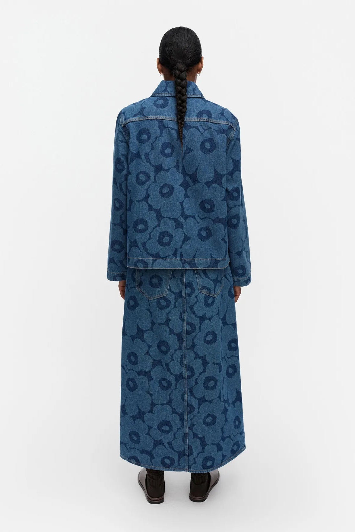 Marimekko Maridenim Näkymä Unikko Farkkutakki - mid indigo