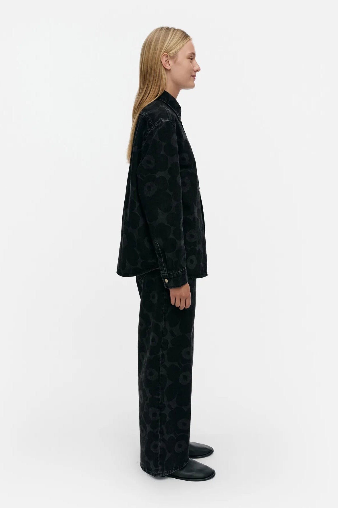 Marimekko Maridenim Vaihe Unikko paita - pesty musta
