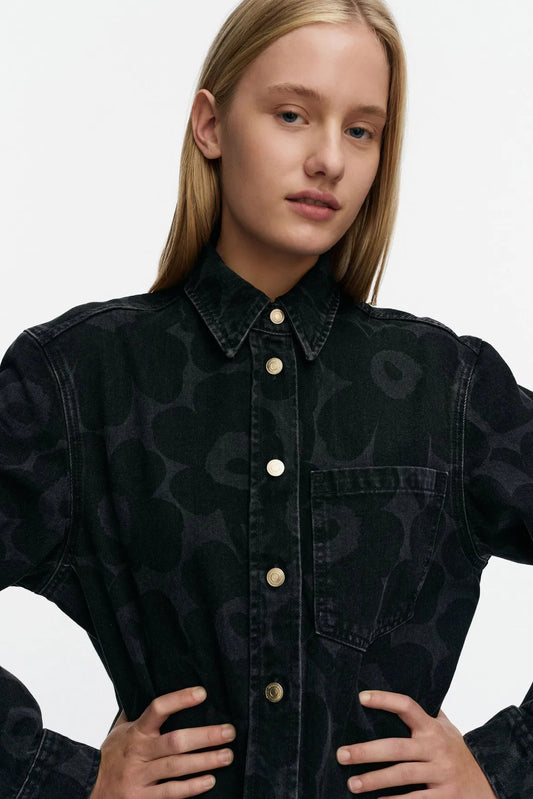 Marimekko Maridenim Vaihe Unikko paita - pesty musta