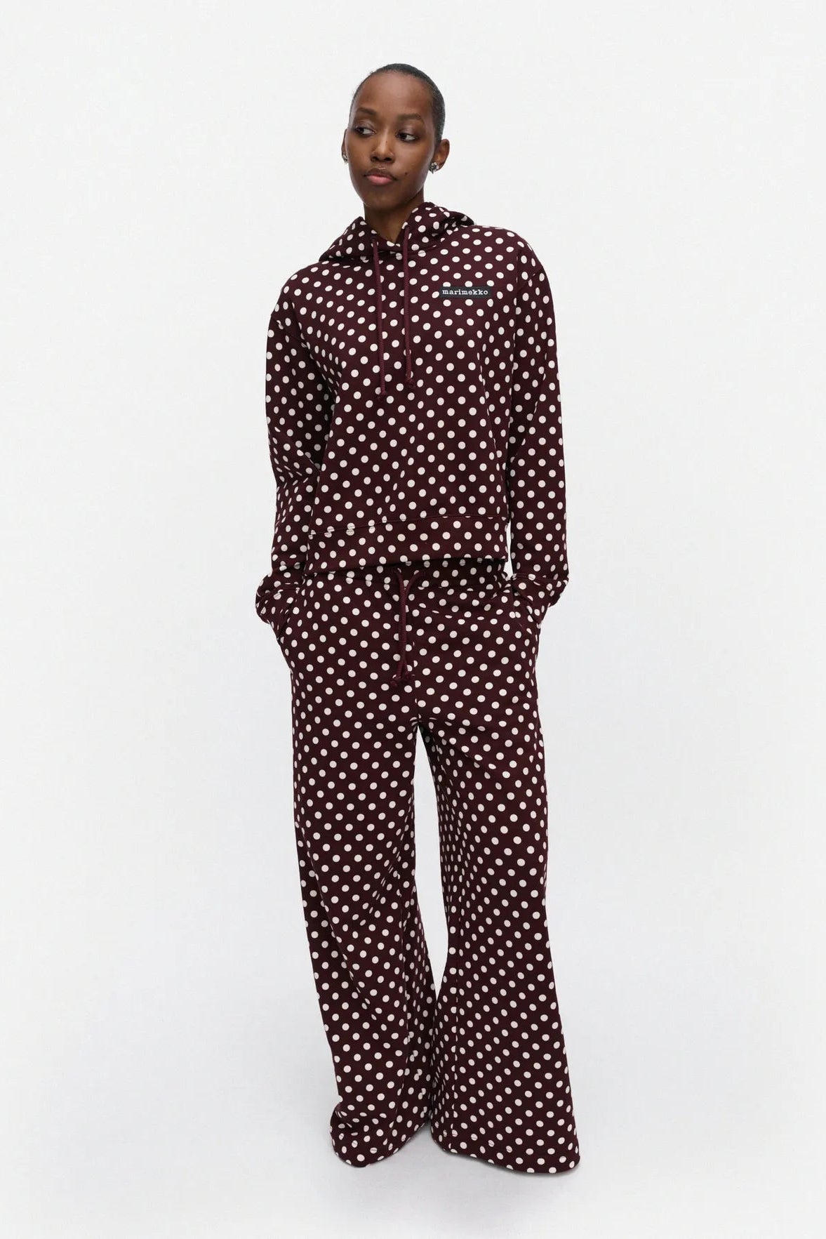 Marimekko Mieta Pallo Kioski huppari - viininpunainen