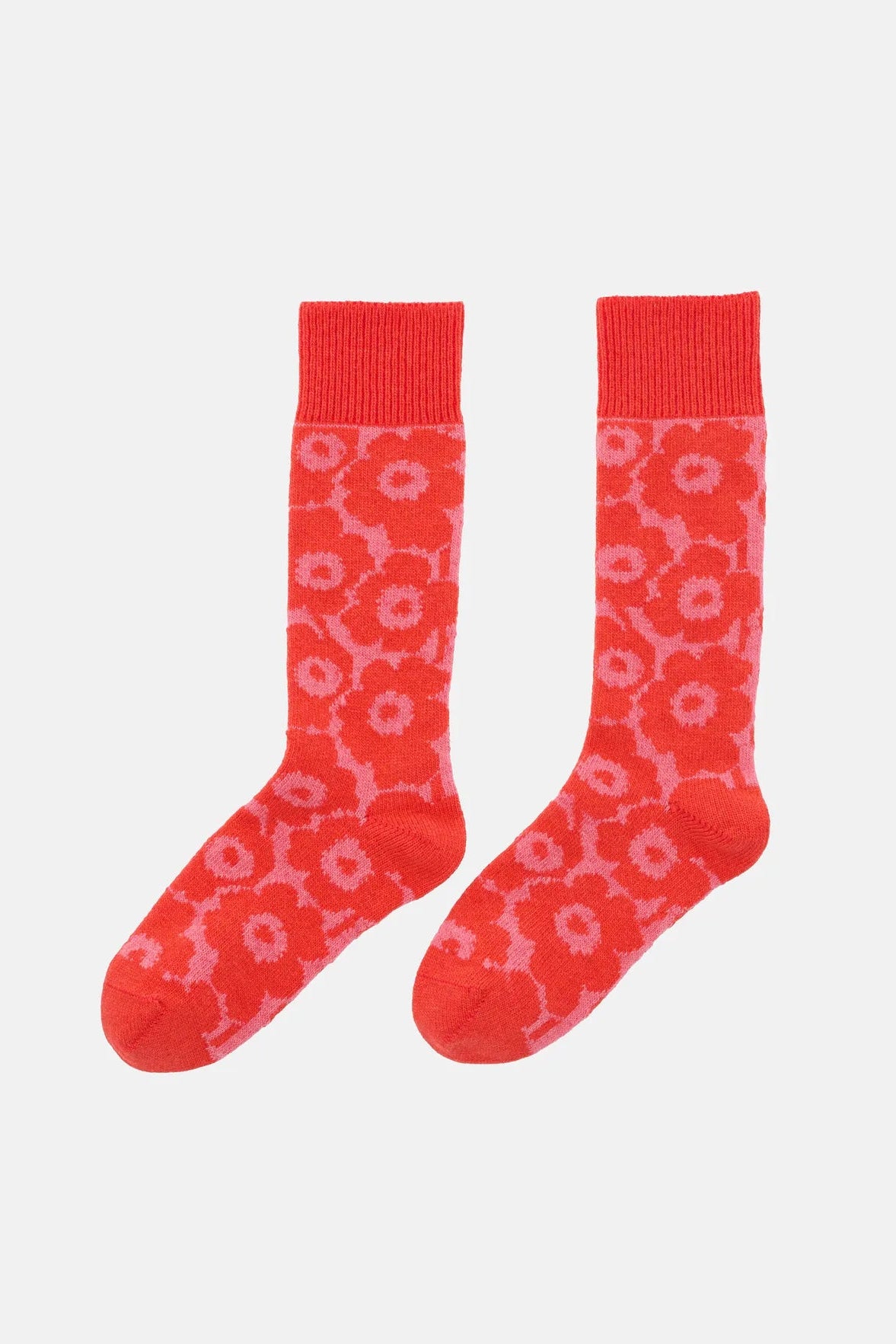 Marimekko Oras Unikko villasukat - punainen / pinkki