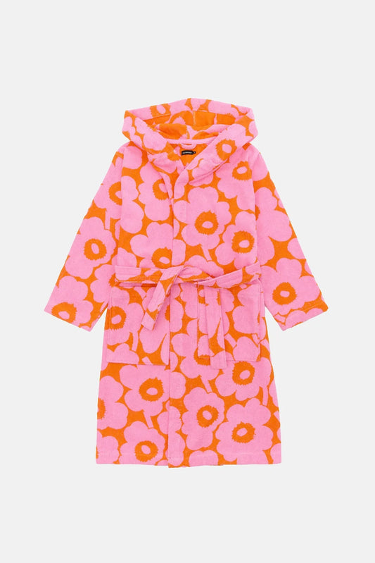 Marimekko Pieni Unikko Kylpytakki - oranssi / vaaleanpunainen