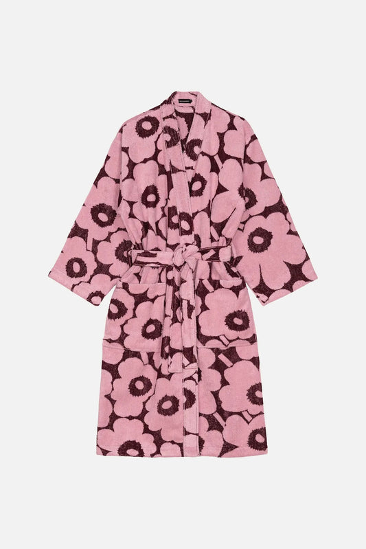 Marimekko Pieni Unikko Kylpytakki - vaaleanpunainen / luumu