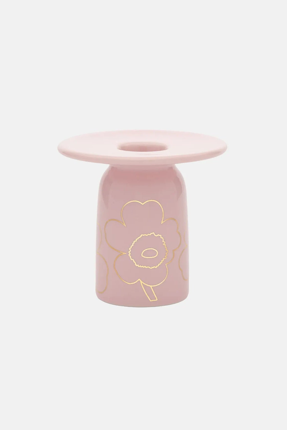 Marimekko Piirto Unikko Kynttilänjalka - vaaleanpunainen