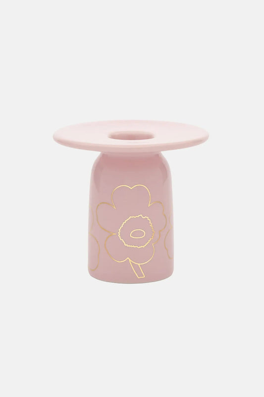 Marimekko Piirto Unikko Kynttilänjalka - vaaleanpunainen