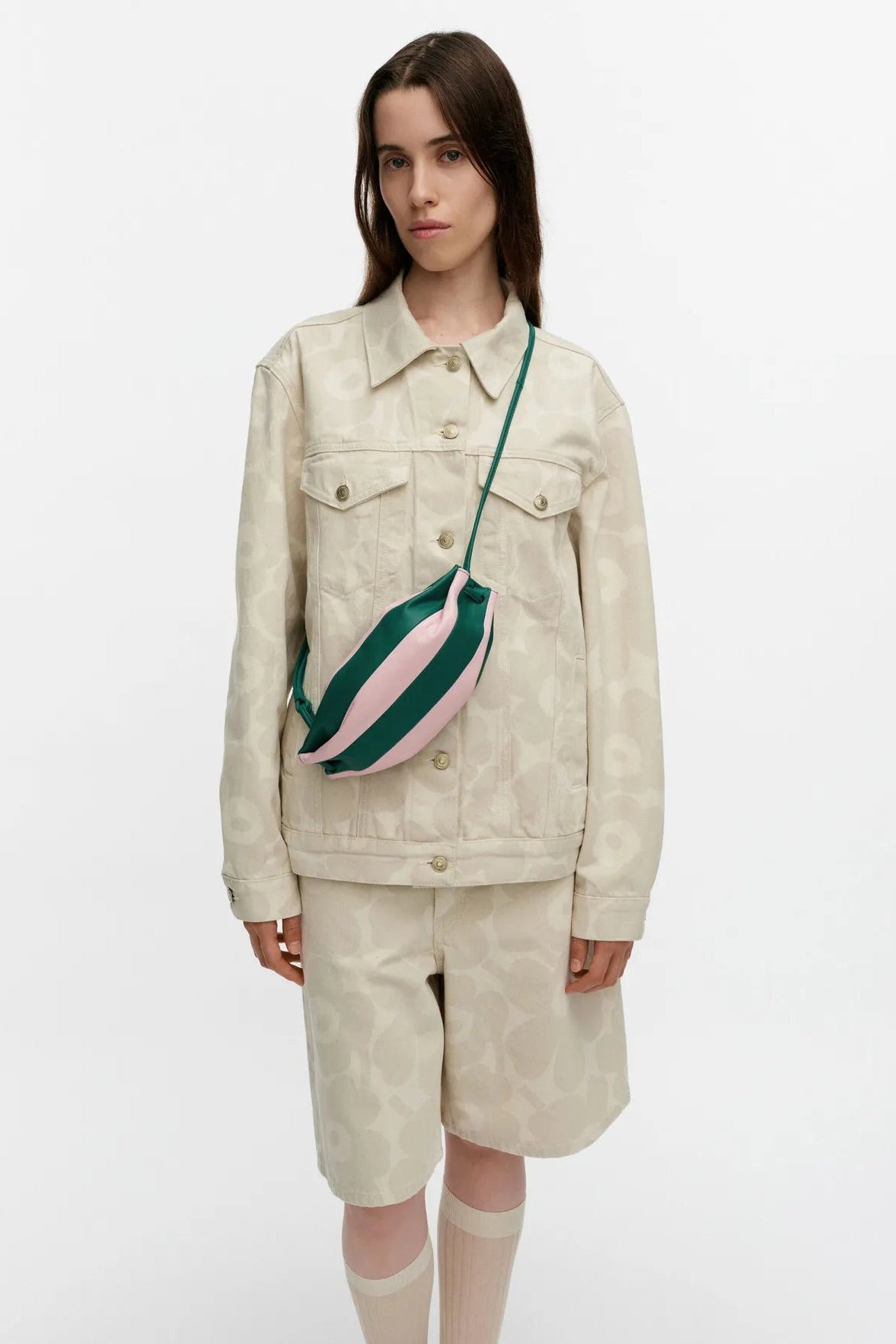 Marimekko Pikku Karla Multi olkalaukku - vaaleanpunainen / vihreä