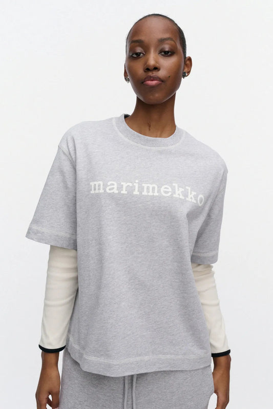 Marimekko Pyörteet Logo placement Kioski t-paita - harmaa