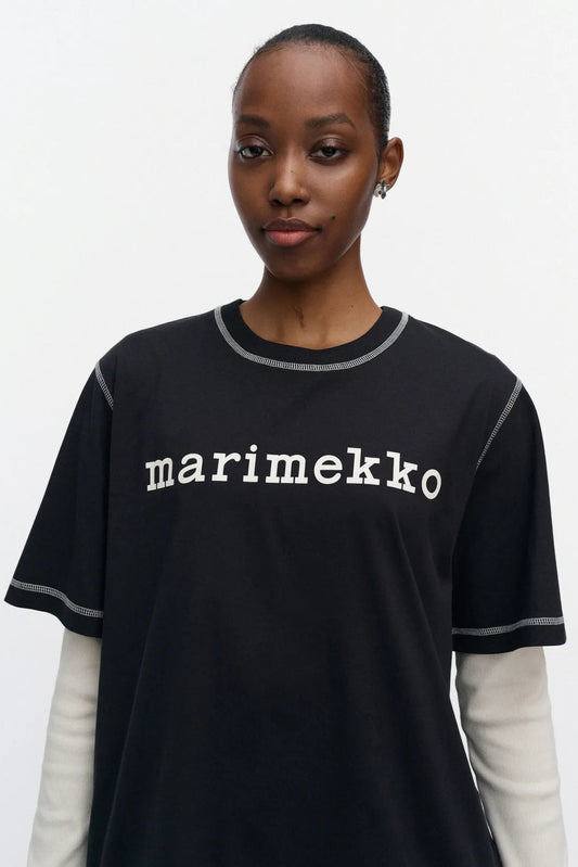 Marimekko Tarttua Logo Placement Kioski t-paita - musta