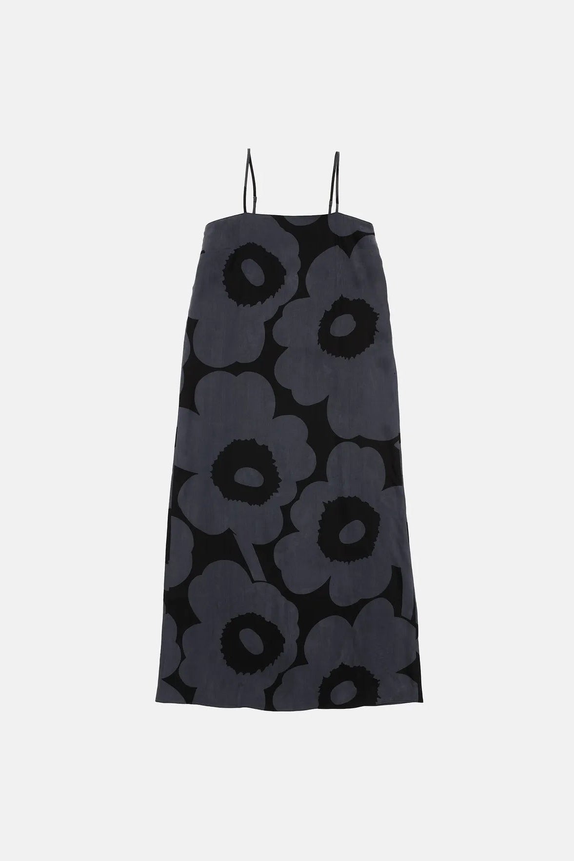 Marimekko Pyörähdys Unikko mekko - musta / harmaa