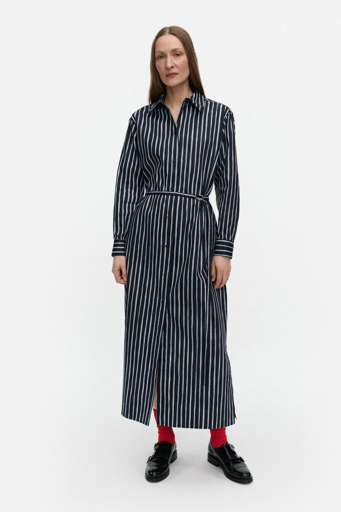 Marimekko Tekniikka Piccolo Paitamekko - musta / turkoosi