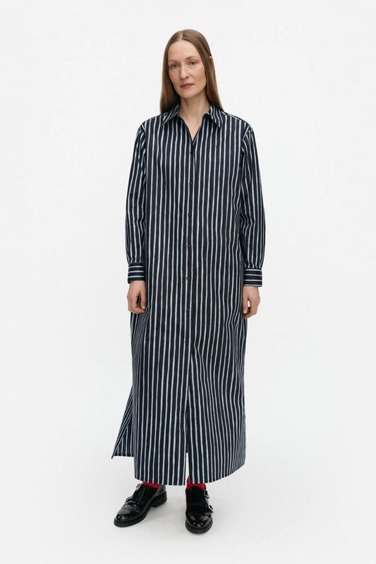 Marimekko Tekniikka Piccolo Paitamekko - musta / turkoosi