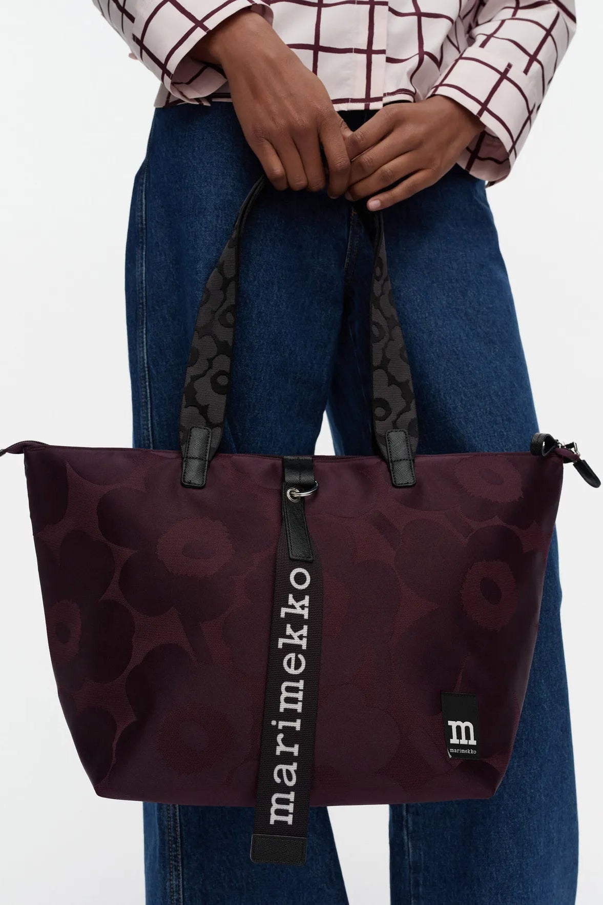 Marimekko Tote M Unikko laukku - viininpunainen