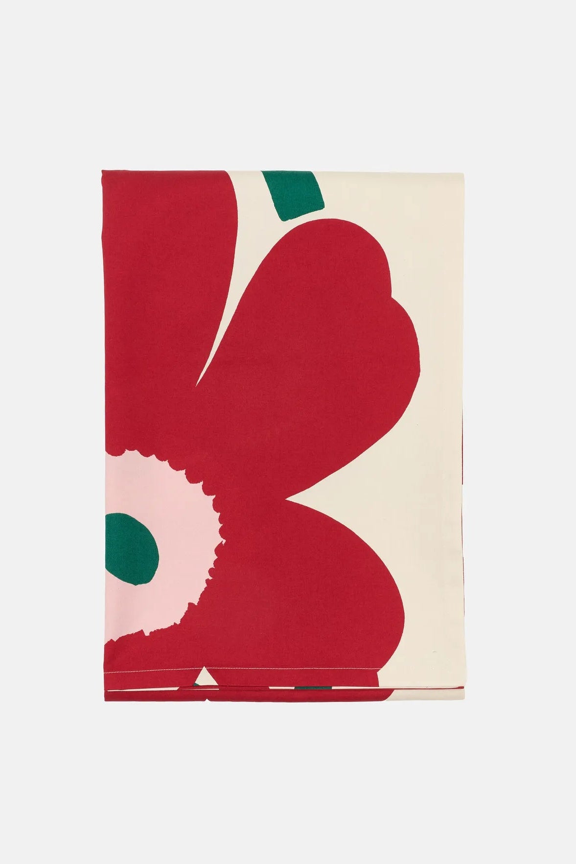 Marimekko Unikko Pöytäliina 135x250 cm - beige / punainen