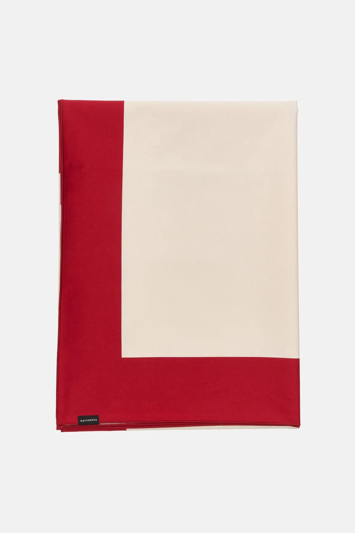 Marimekko Unikko Pöytäliina 140x140 cm - punainen / beige