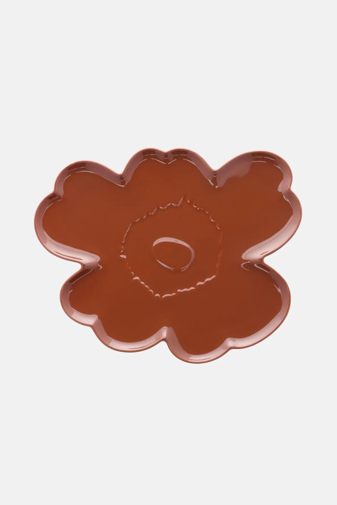 Marimekko Unikko Shape tarjoilulautanen 32cm - tiili