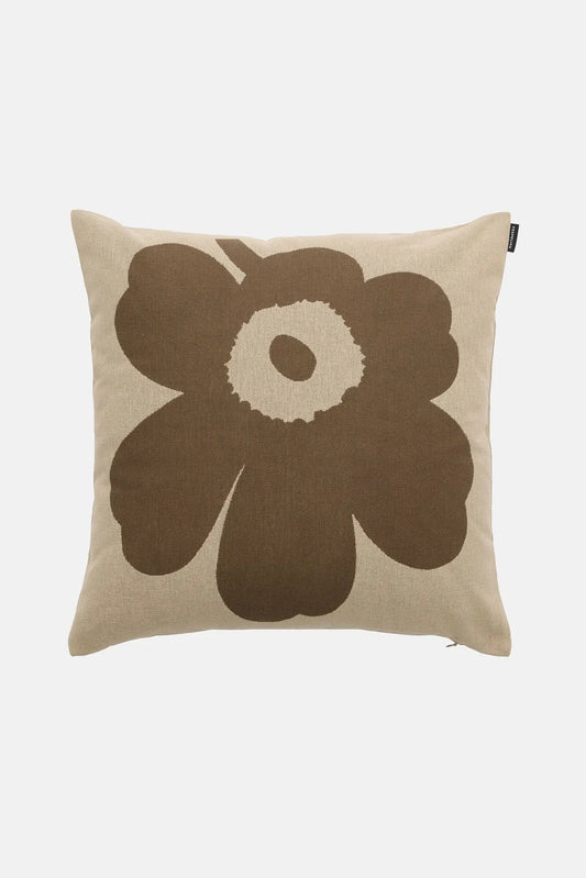 Marimekko Unikko Tyynynpäällinen 50x50 cm - beige / tummanvihreä