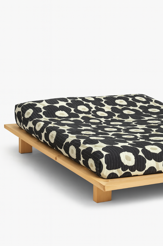 Marimekko Unikko päiväpeite 260x260cm - harmaa / hiekka