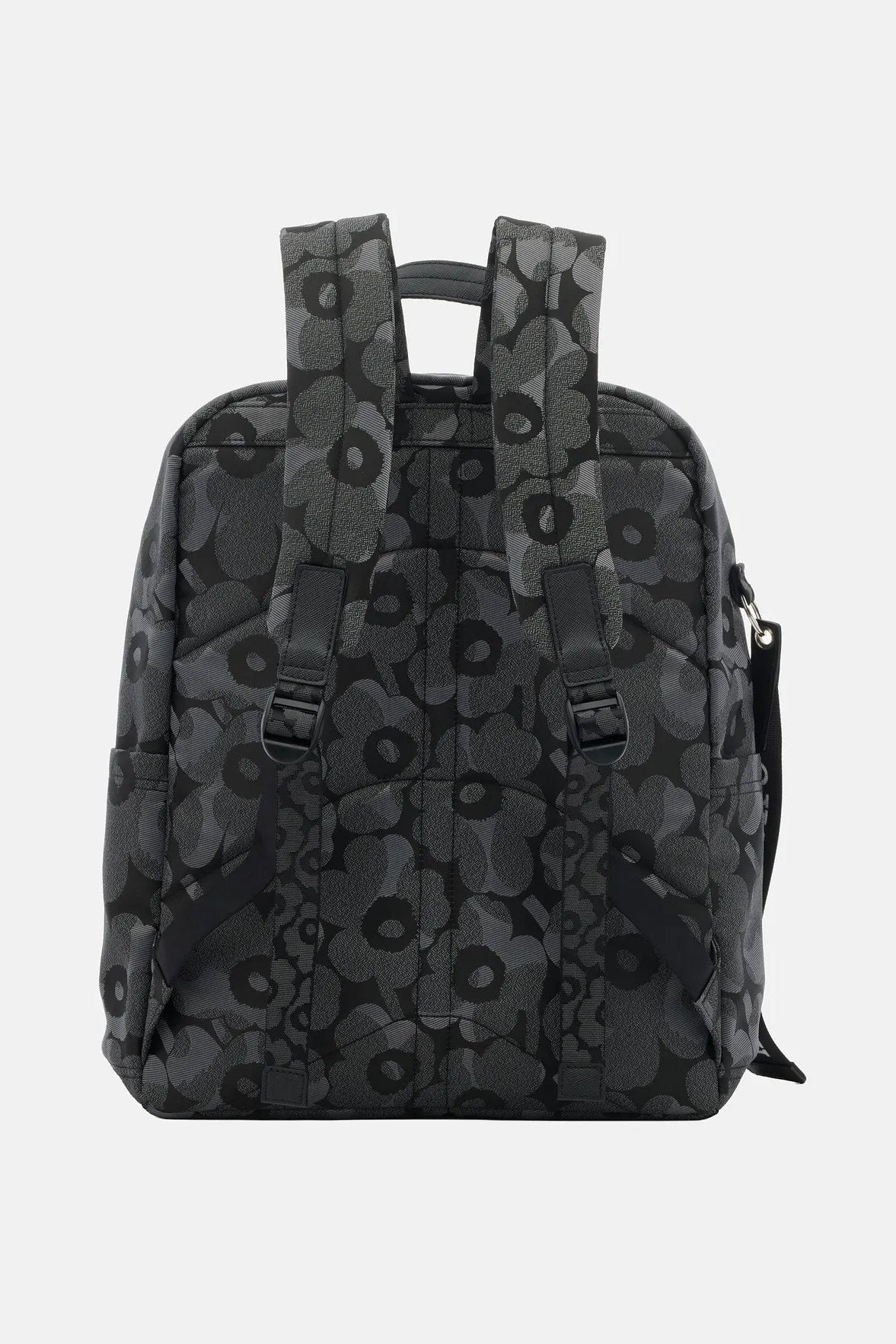 Marimekko Zip Top Backpack Unikko Reppu - harmaa / musta