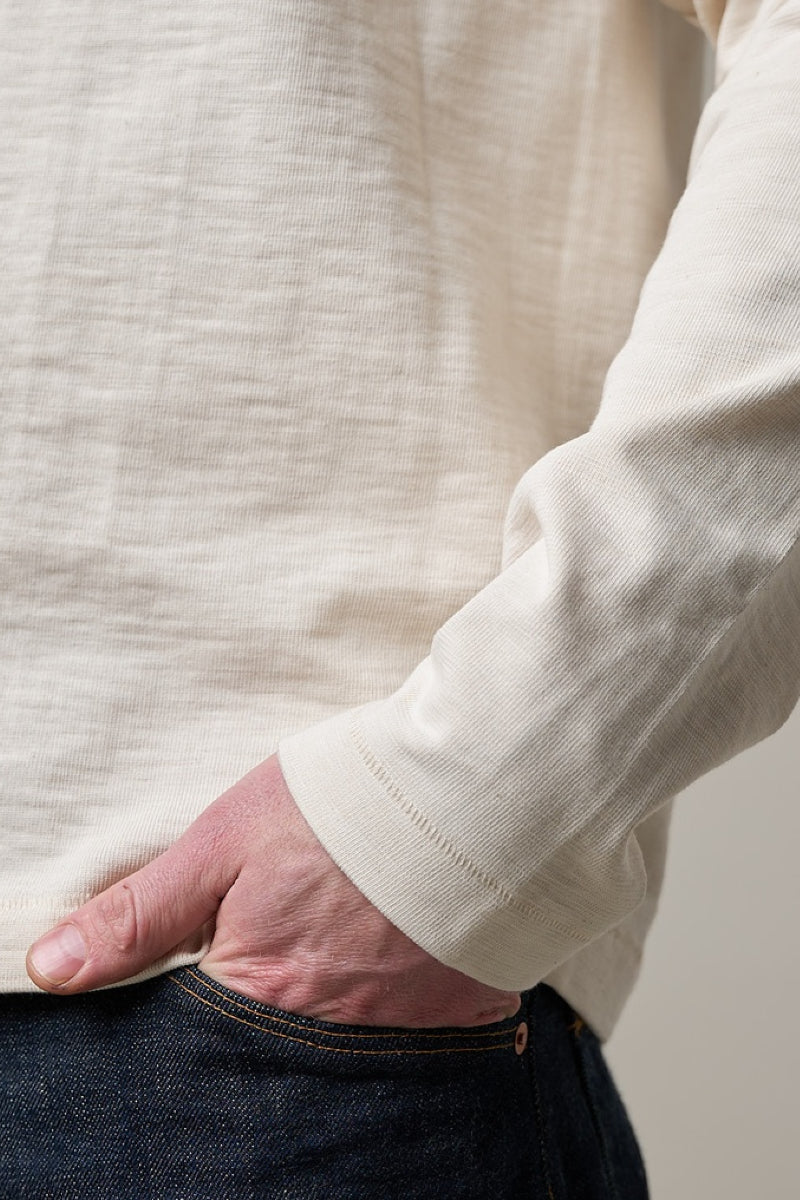 Merz B. Schwanen 2S18 Loopwheeled Relaxed Fit Heavyweight Longsleeve - nature