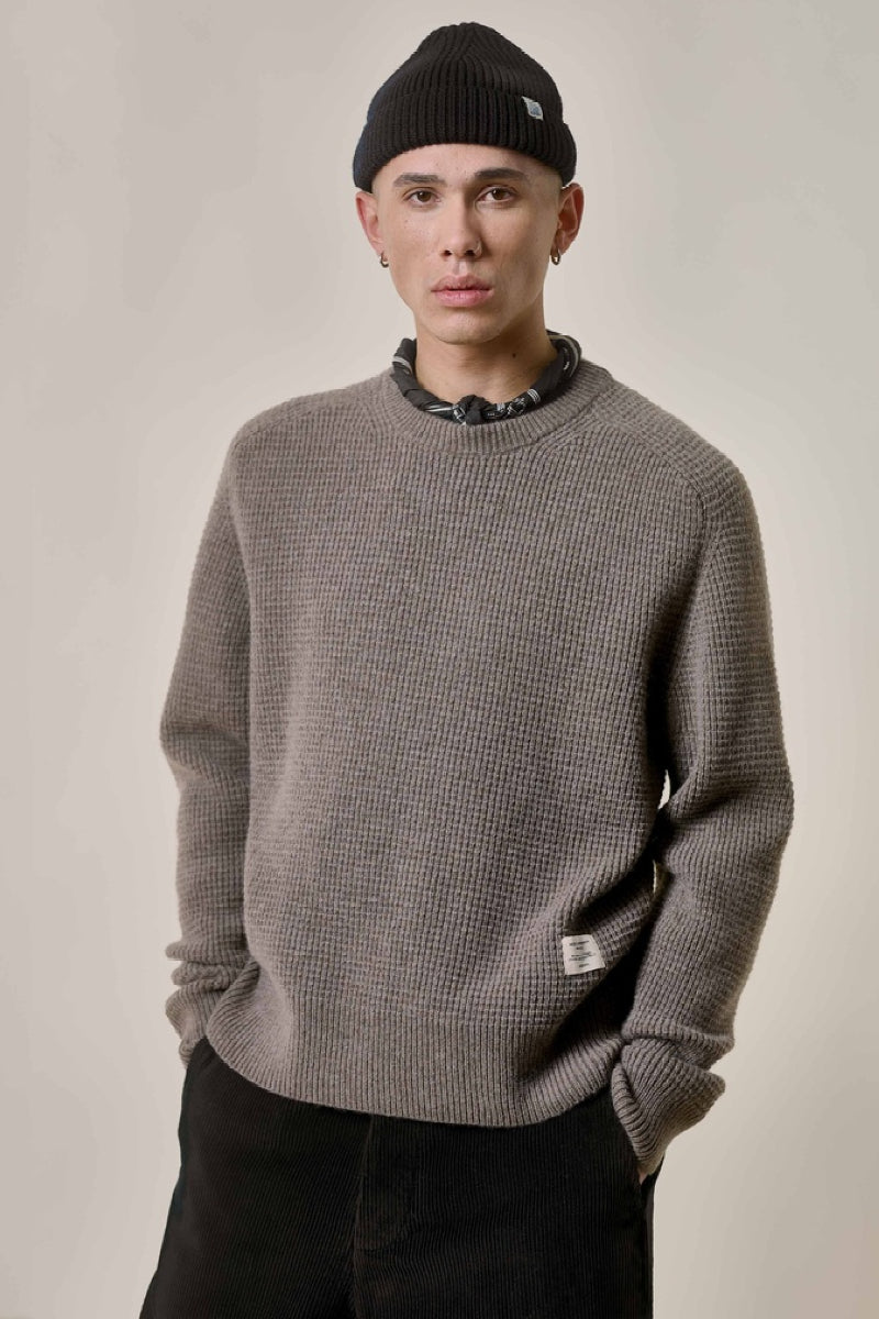 Merz b. Schwanen Waffle Structured pullover - Grain