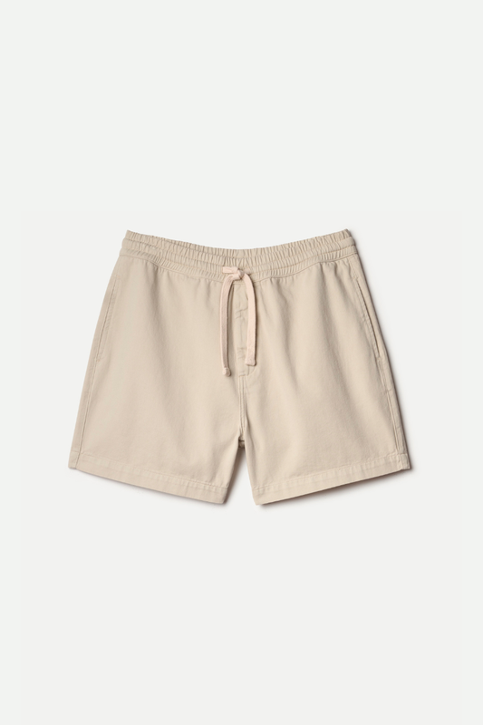 Merz b. Schwanen MALIBU01T 5" Lightweight Cotton Twill Shorts - chalk