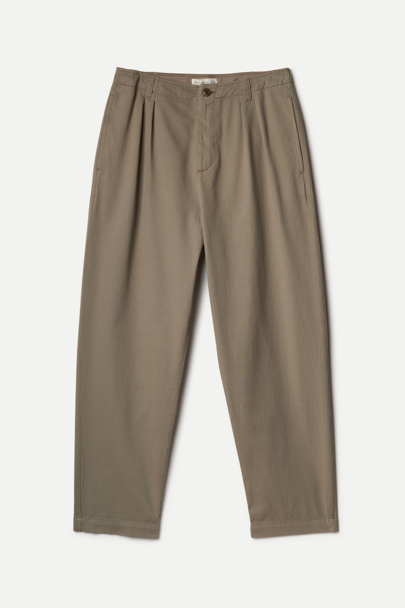 Merz b. Schwanen RIDER01T Pleated Twill Pants - vintage army