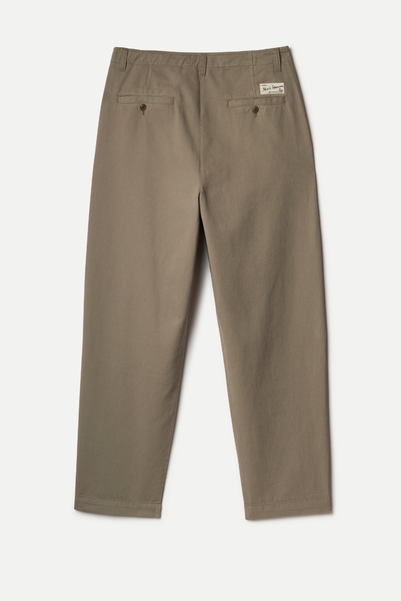 Merz b. Schwanen RIDER01T Pleated Twill Pants - vintage army