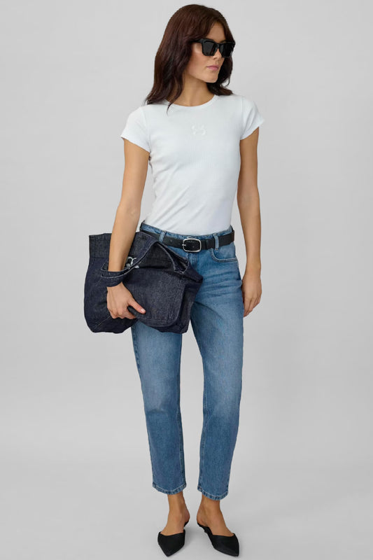 My Essential Wardrobe 34 The Mommy 139 High Tapered - medium retro blue wash