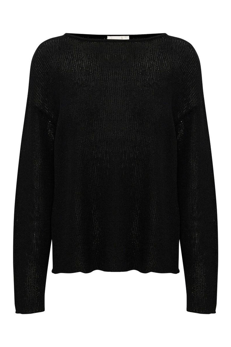 My Essential Wardrobe DivaMW Boxy knit blouse - black