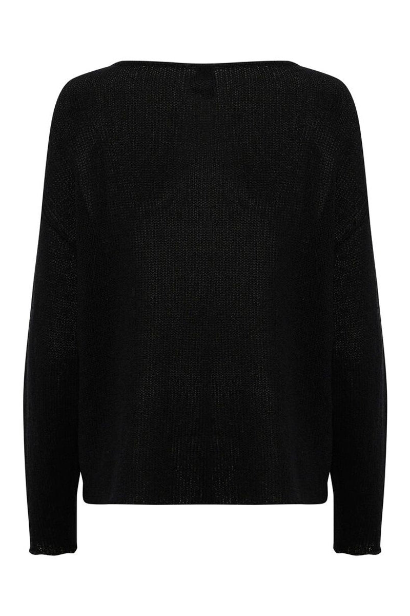 My Essential Wardrobe DivaMW Boxy knit blouse - black