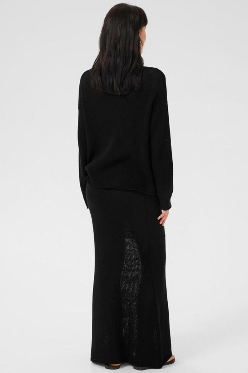 My Essential Wardrobe DivaMW Boxy knit blouse - black