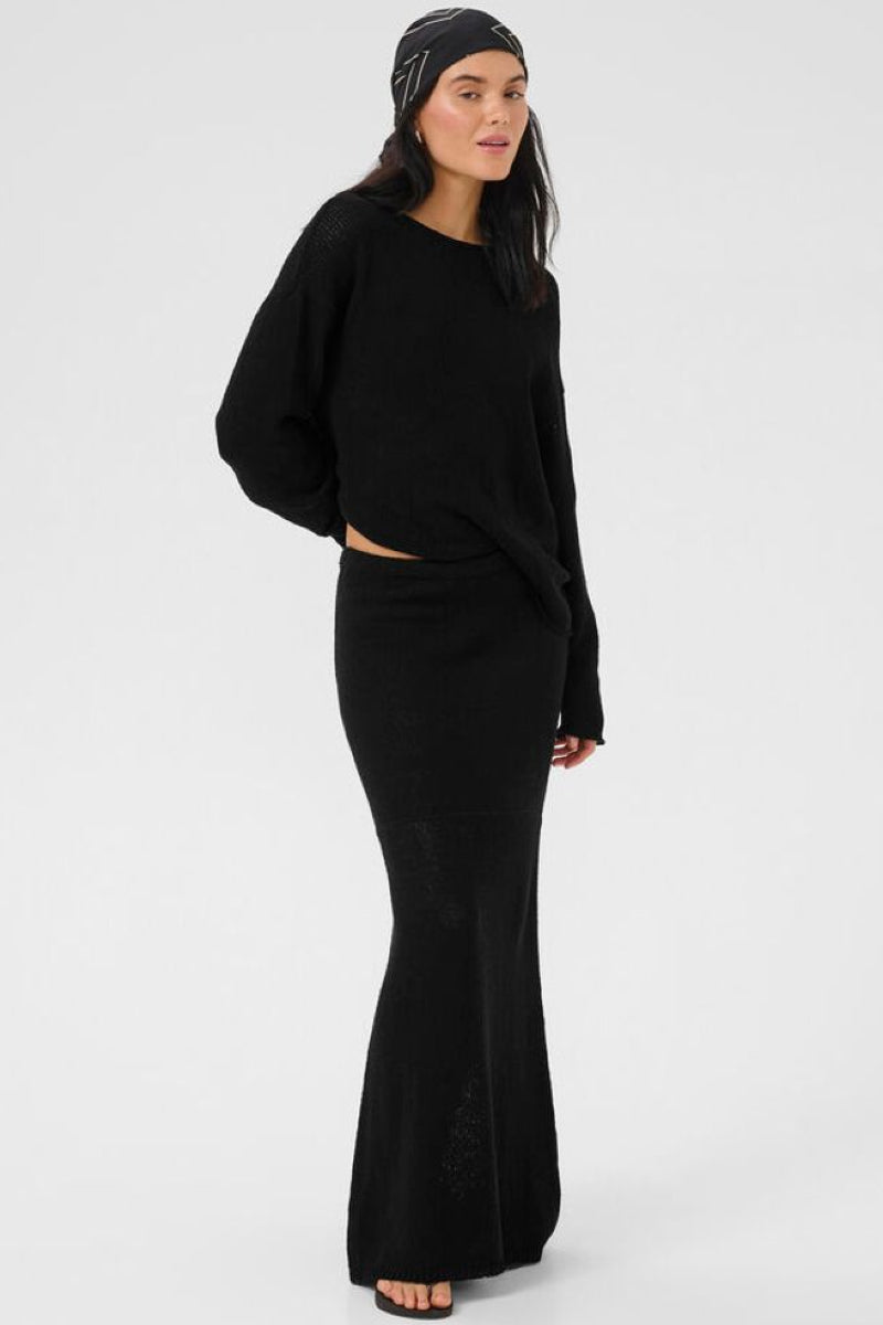 My Essential Wardrobe DivaMW Boxy knit blouse - black