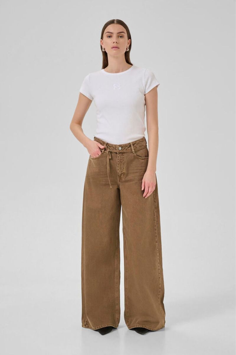 My Essential Wardrobe MWKaro 175 Mid X-wide - Tobacco Brown Washed