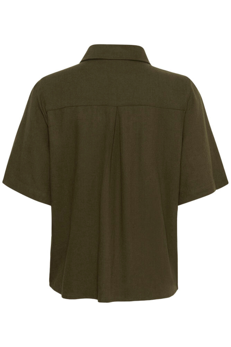 My Essential Wardrobe MWDias SS Boxy shirt - forest night