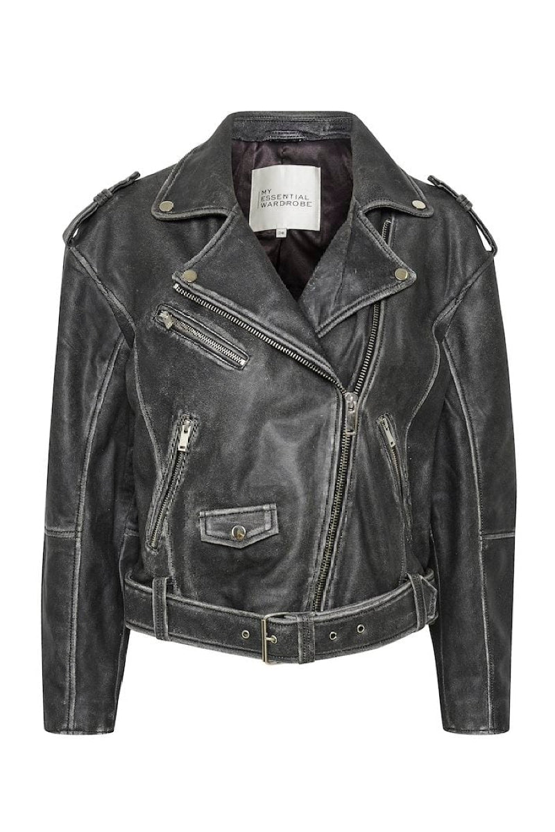 My Essential Wardrobe MWGilo leather jacket - medium grey retro