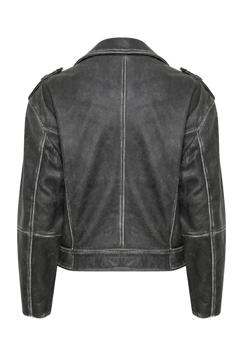 My Essential Wardrobe MWGilo leather jacket - medium grey retro