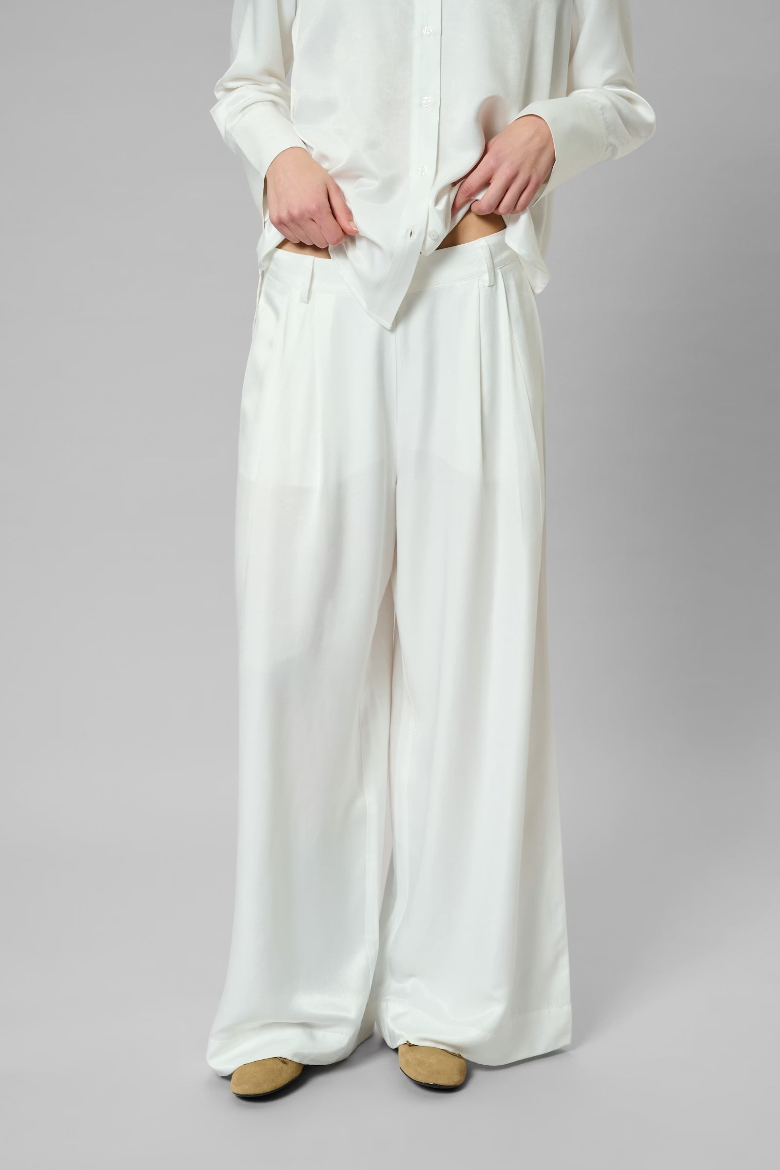 My Essential Wardrobe MWEstelle Wide pant - snow white