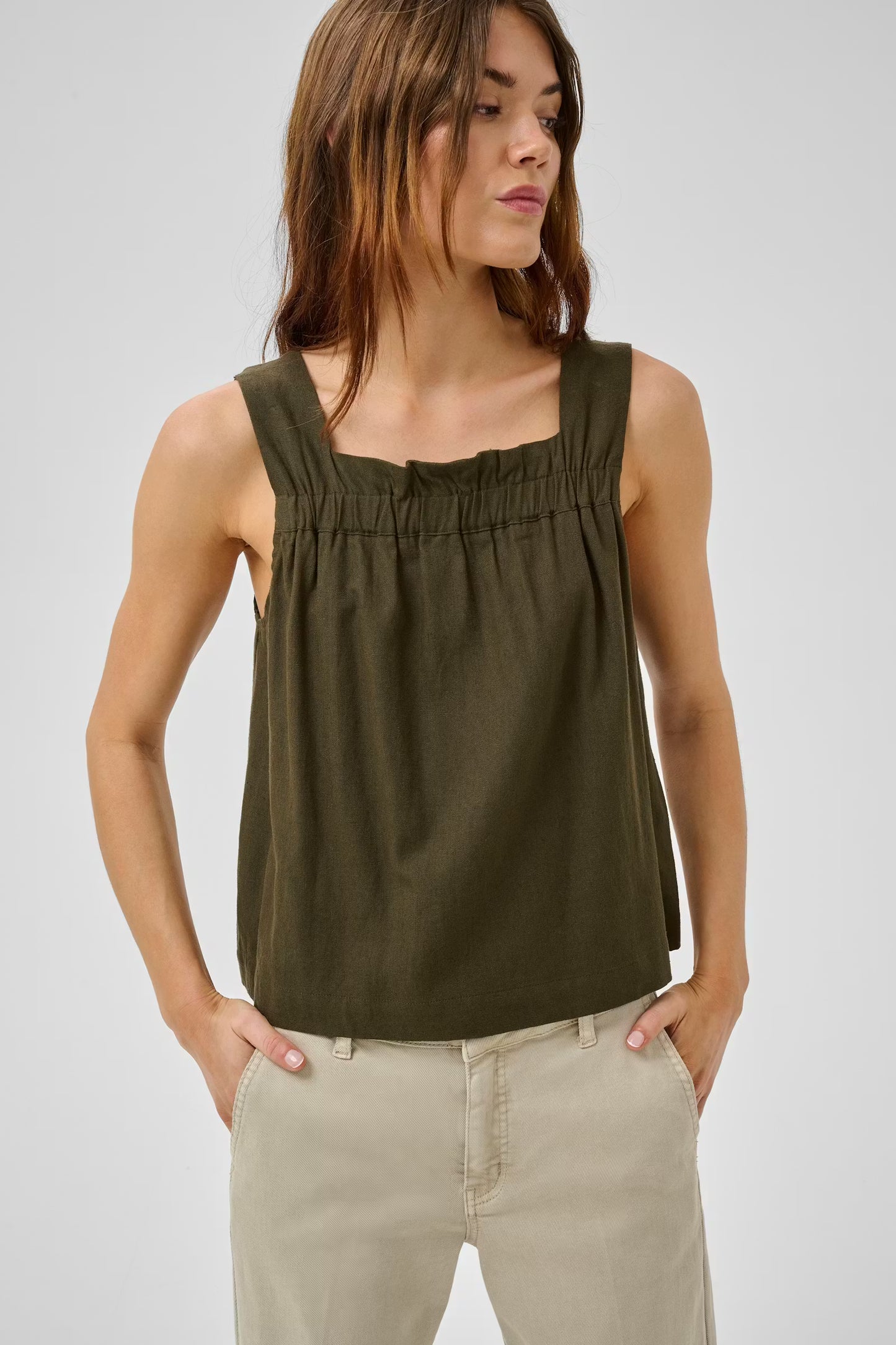 My Essential Wardrobe MWDias Florence top - forest night