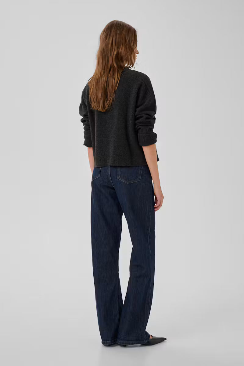 My Essential Wardrobe 13 The Knit Cardigan - dark grey melange