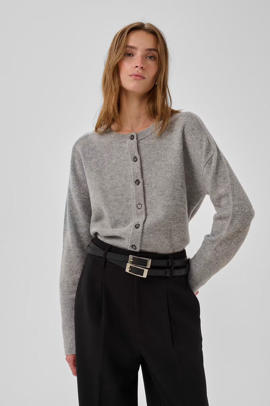 My Essential Wardrobe 13 The Knit Cardigan - light grey melange