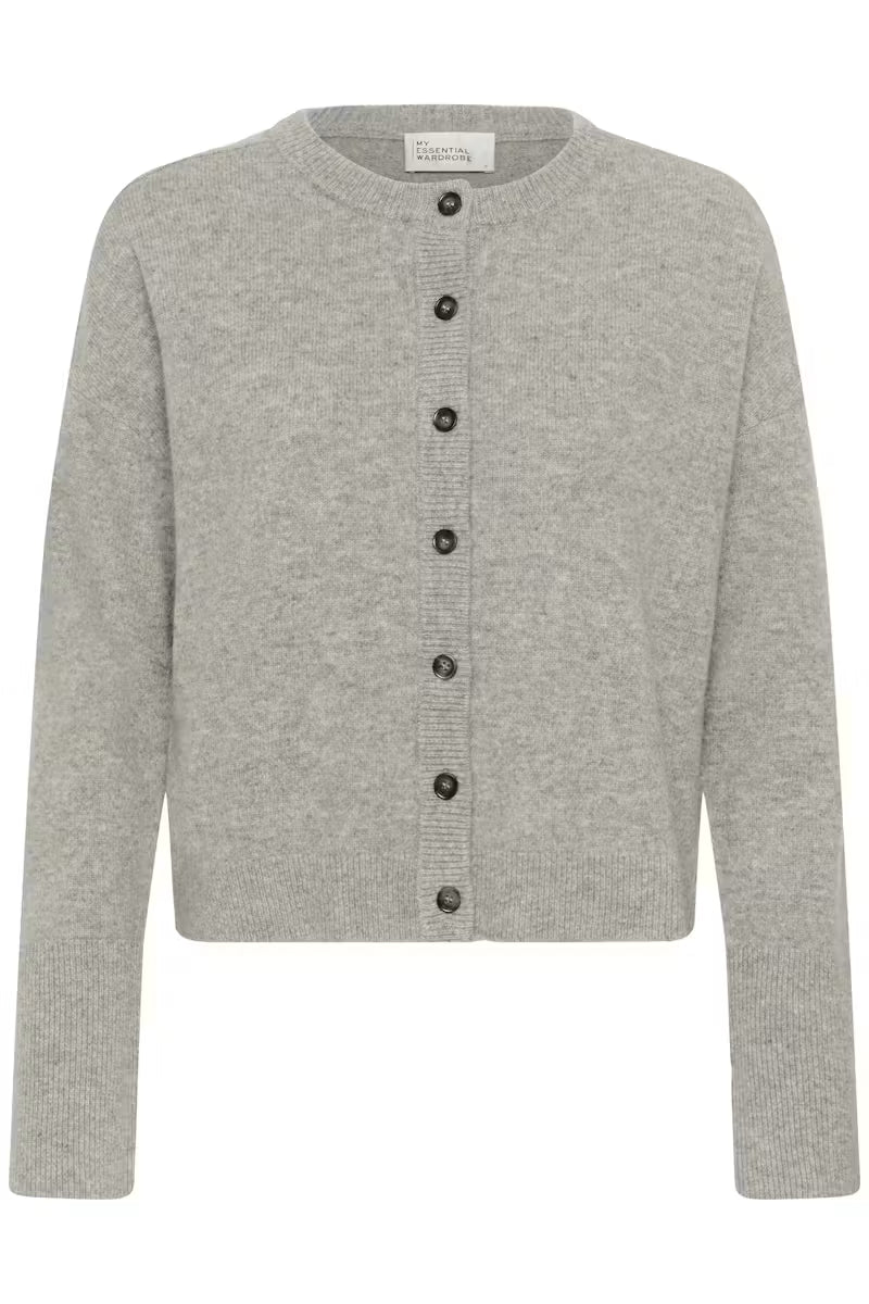 My Essential Wardrobe 13 The Knit Cardigan - light grey melange