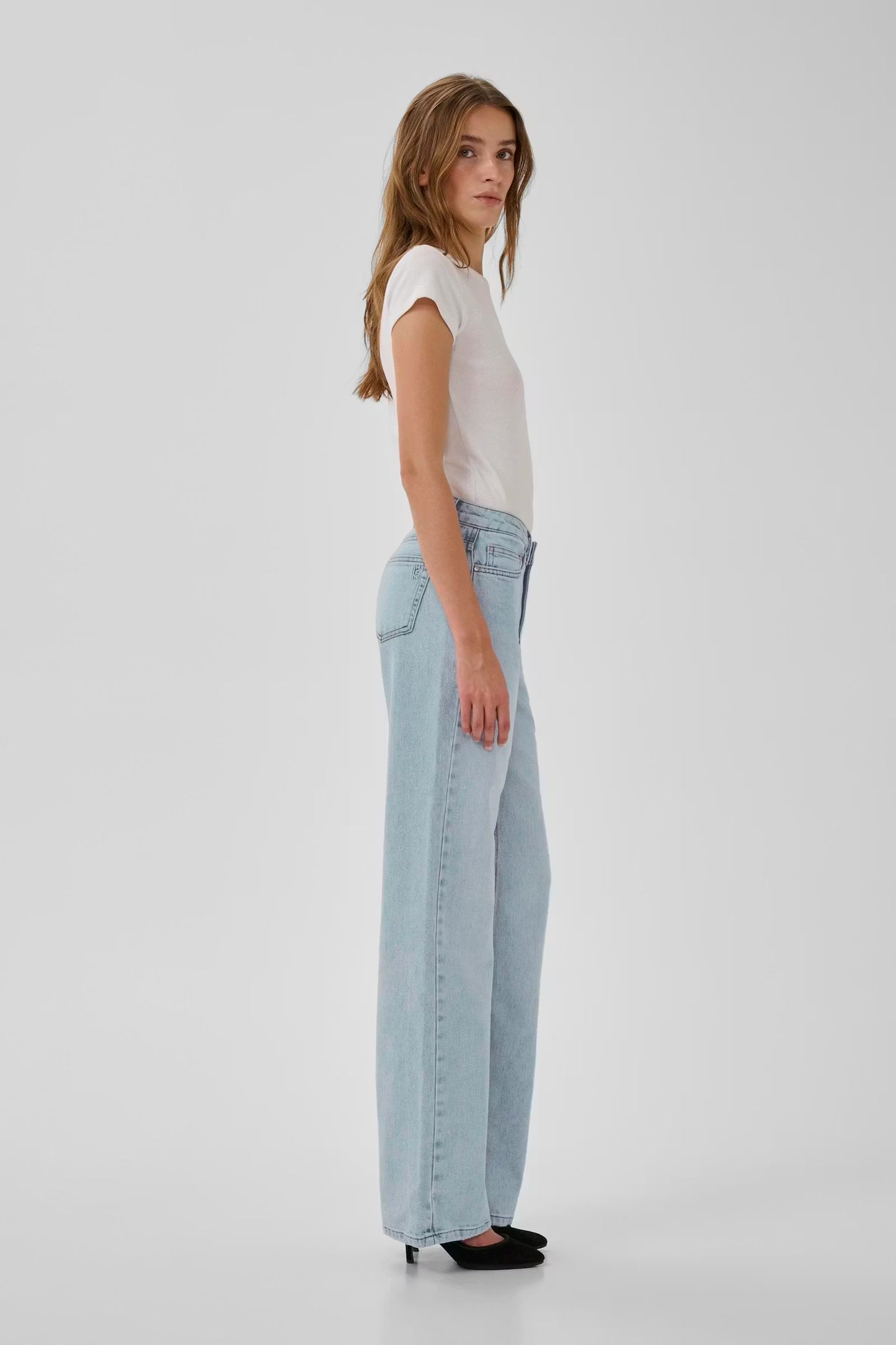 My Essential Wardrobe 35 The Louis 139 High Wide - light blue retro wash